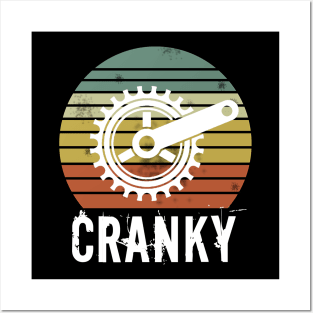 Bicycle Cranky Retro Vintage Gift For Cycling Lovers Posters and Art